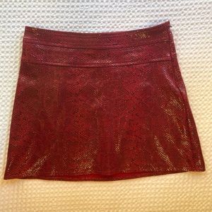 ZARA red snakeskin skirt 🍒